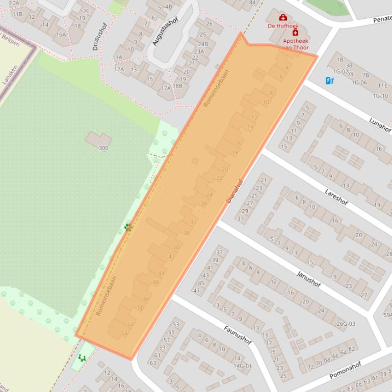 Kaart van postcodegebied 6215RB.