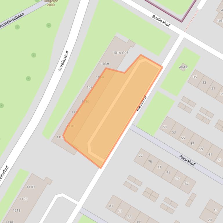 Kaart van postcodegebied 6215SL.