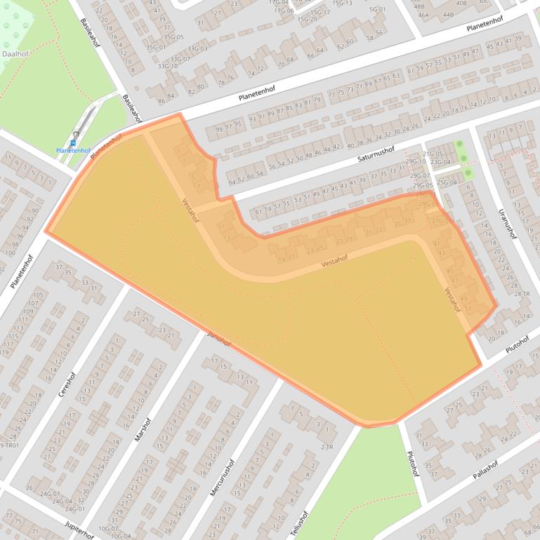Kaart van postcodegebied 6215XA.