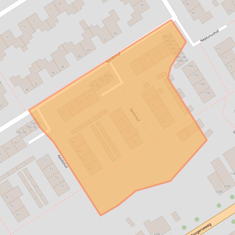 Kaart van postcodegebied 6215XP.