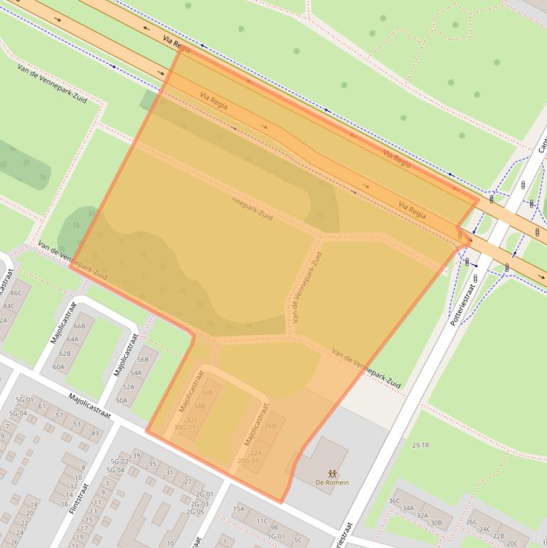 Kaart van postcodegebied 6216AE.