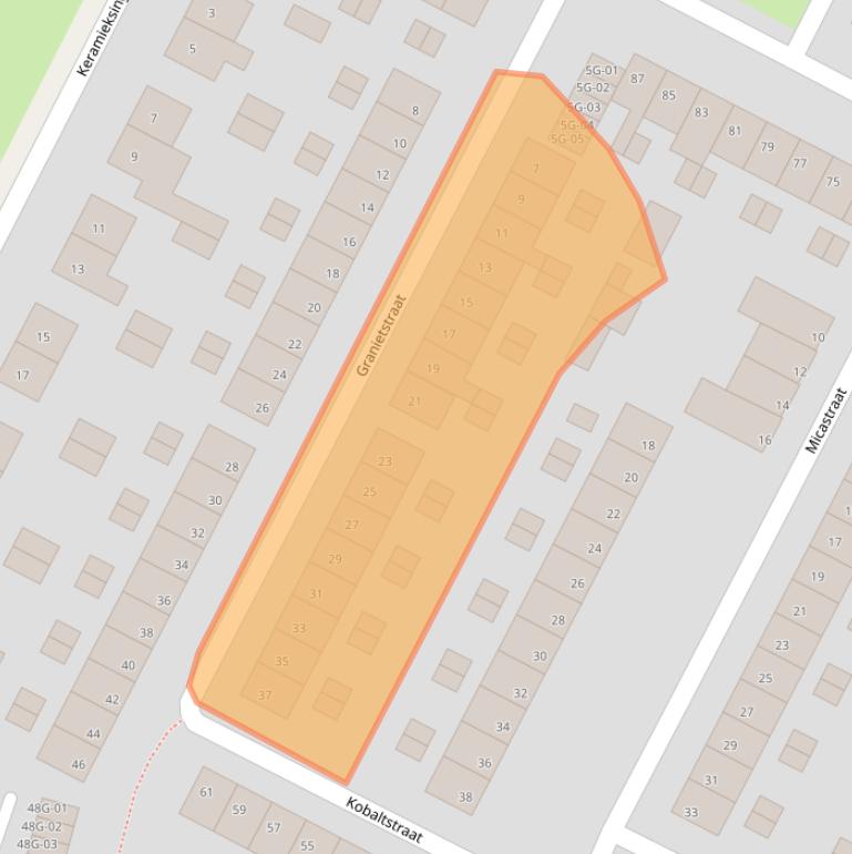 Kaart van postcodegebied 6216AJ.