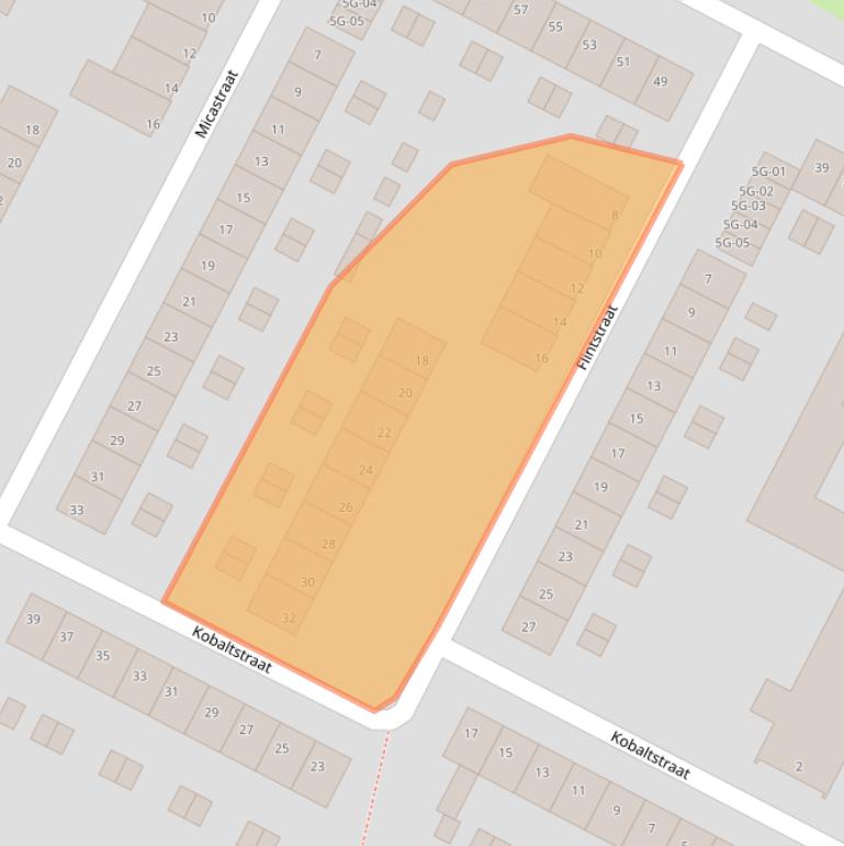 Kaart van postcodegebied 6216AS.