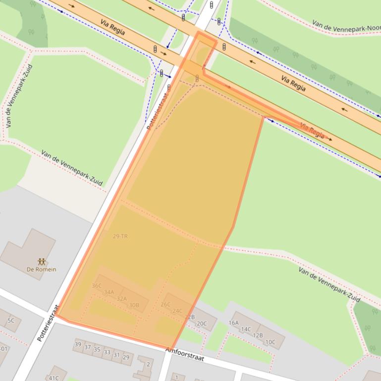 Kaart van postcodegebied 6216AX.