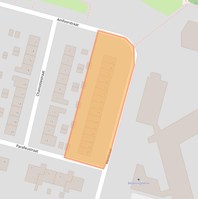 Kaart van postcodegebied 6216BB.