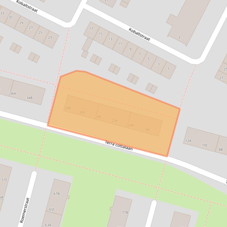 Kaart van postcodegebied 6216BD.