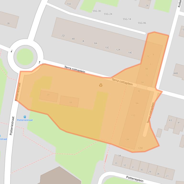 Kaart van postcodegebied 6216BH.