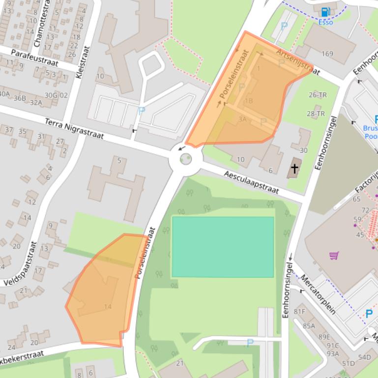 Kaart van postcodegebied 6216BP.