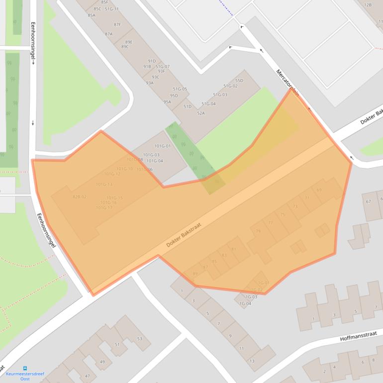 Kaart van postcodegebied 6216CD.