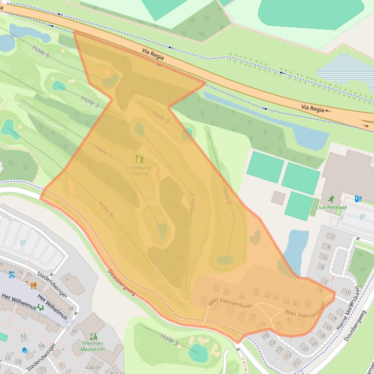 Kaart van postcodegebied 6216GL.