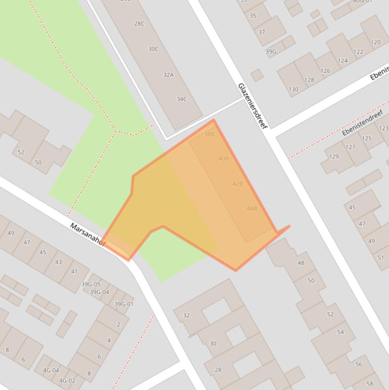 Kaart van postcodegebied 6216NX.