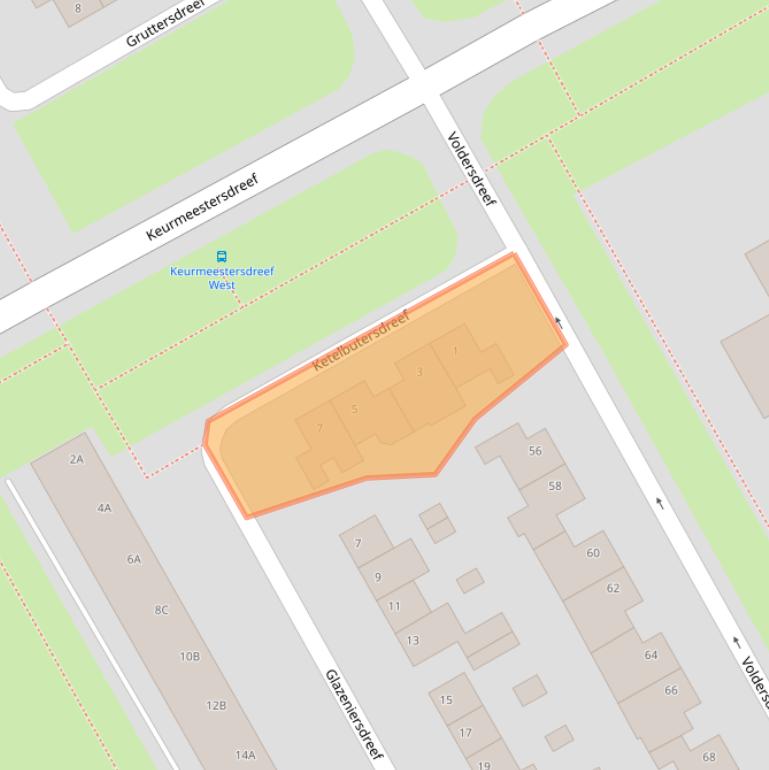 Kaart van postcodegebied 6216PC.