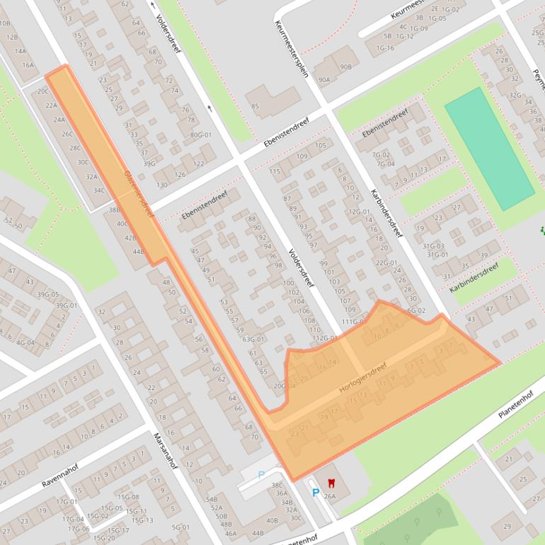 Kaart van postcodegebied 6216PD.