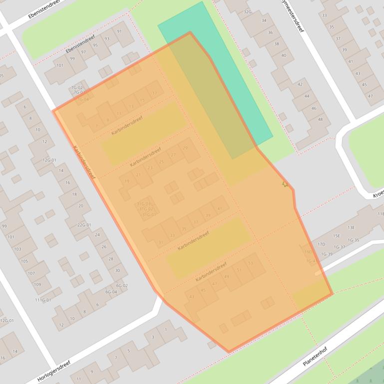 Kaart van postcodegebied 6216PE.