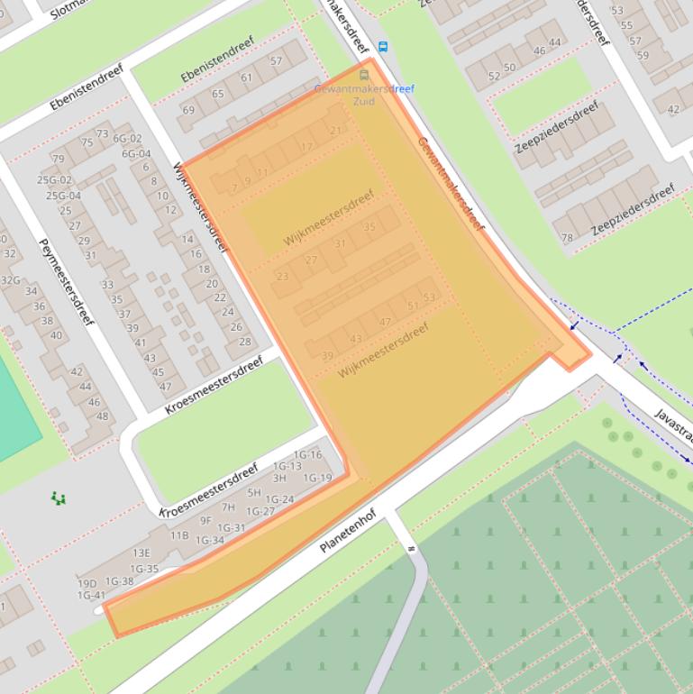 Kaart van postcodegebied 6216PL.