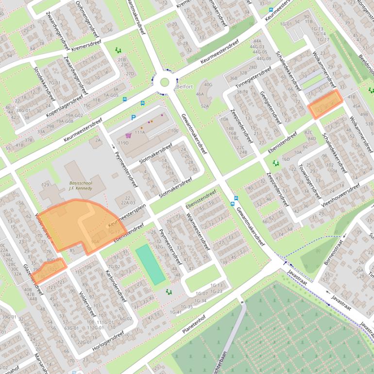 Kaart van postcodegebied 6216PS.