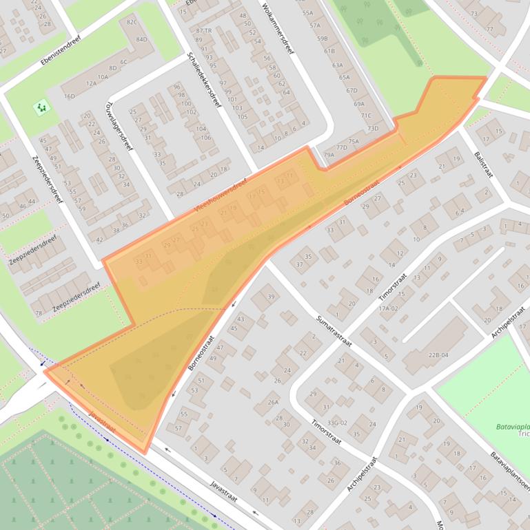 Kaart van postcodegebied 6216PT.