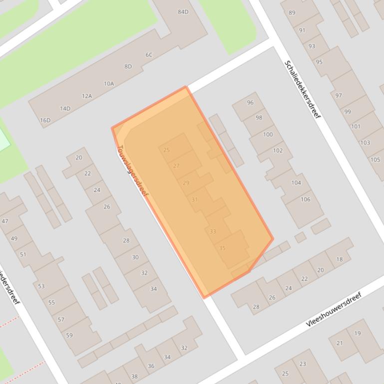 Kaart van postcodegebied 6216PW.