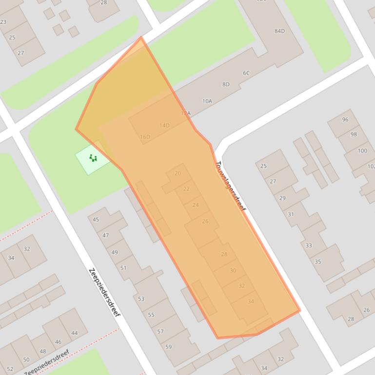 Kaart van postcodegebied 6216PZ.