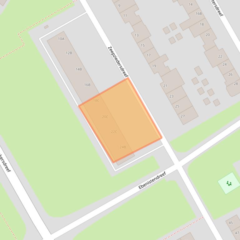 Kaart van postcodegebied 6216RC.