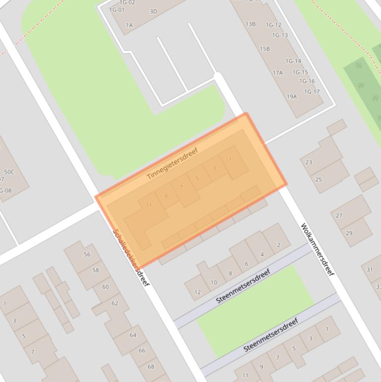 Kaart van postcodegebied 6216RG.