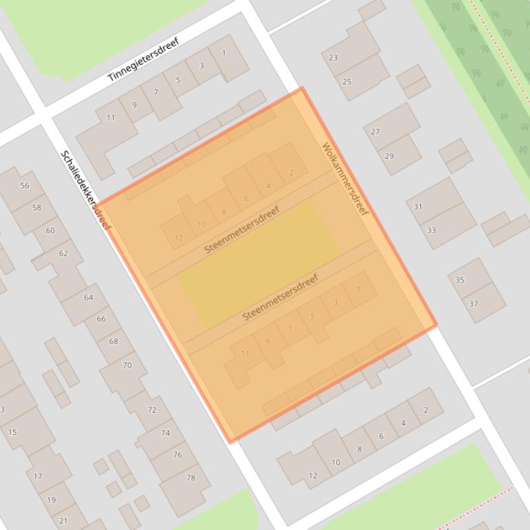 Kaart van postcodegebied 6216RS.