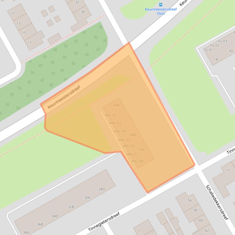 Kaart van postcodegebied 6216RW.