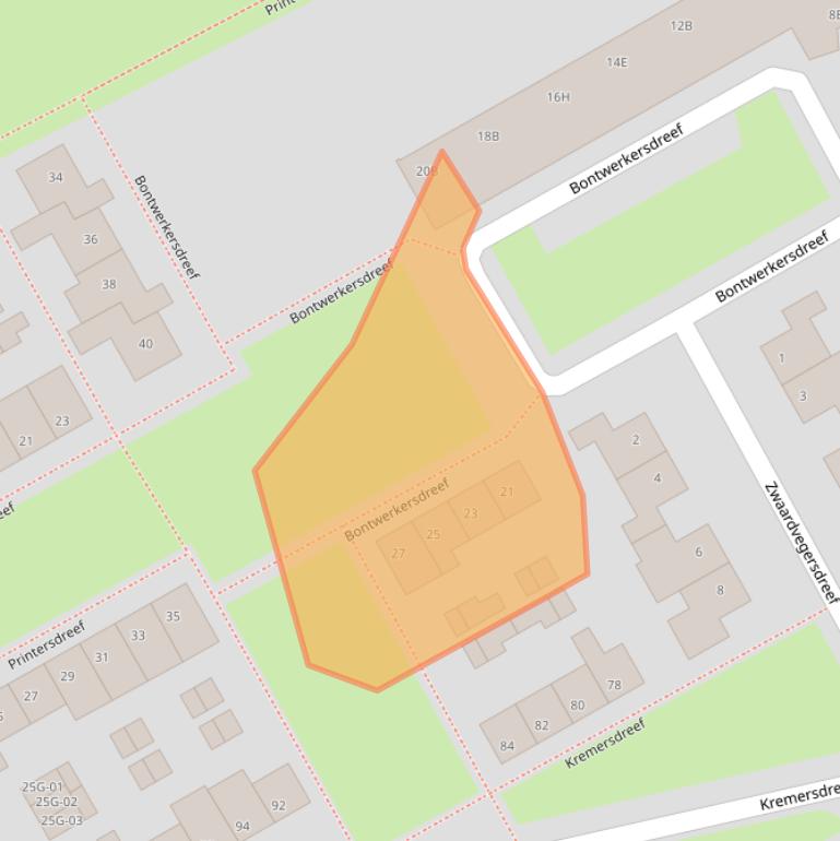 Kaart van postcodegebied 6216SG.