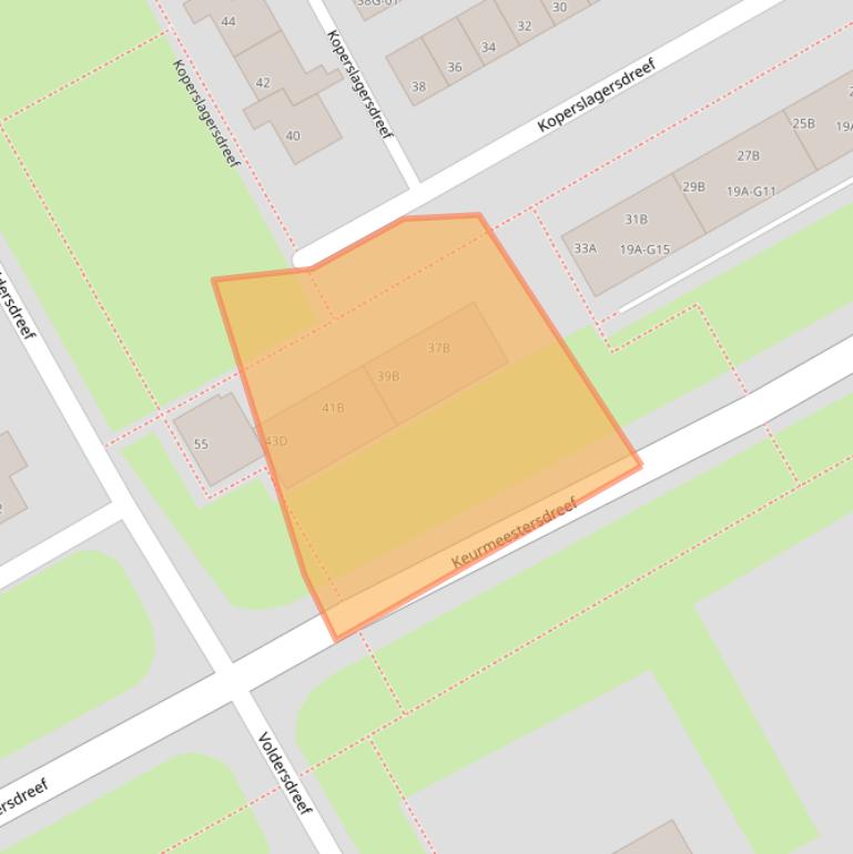 Kaart van postcodegebied 6216SP.