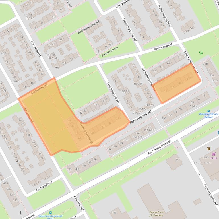 Kaart van postcodegebied 6216SR.