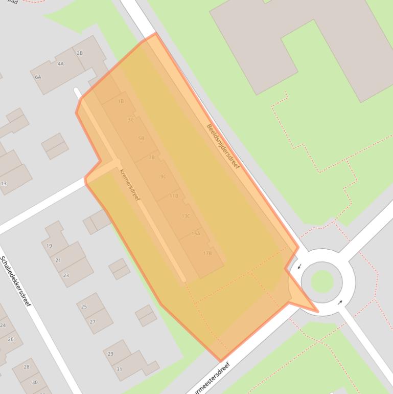 Kaart van postcodegebied 6216SV.