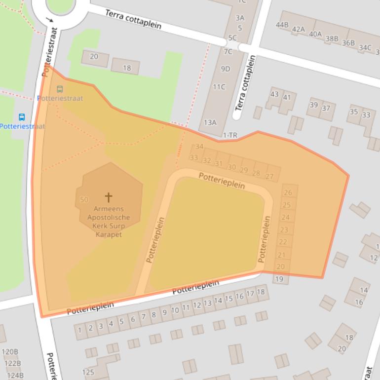 Kaart van postcodegebied 6216VB.