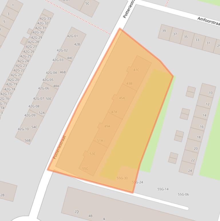 Kaart van postcodegebied 6216VC.