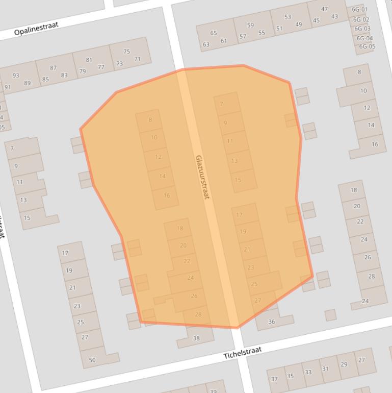 Kaart van postcodegebied 6216VR.