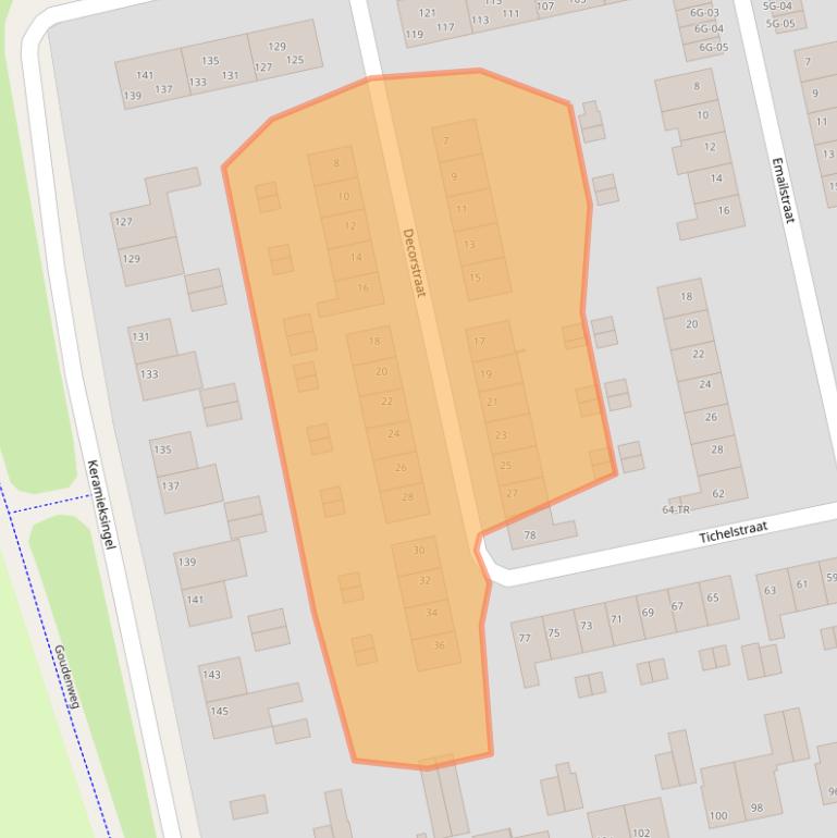 Kaart van postcodegebied 6216VT.