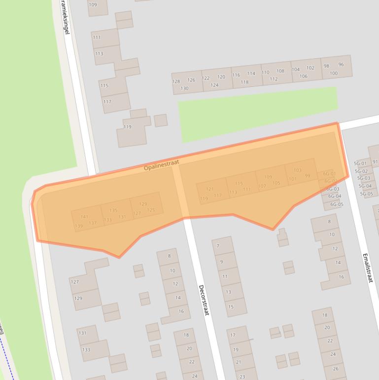 Kaart van postcodegebied 6216VX.