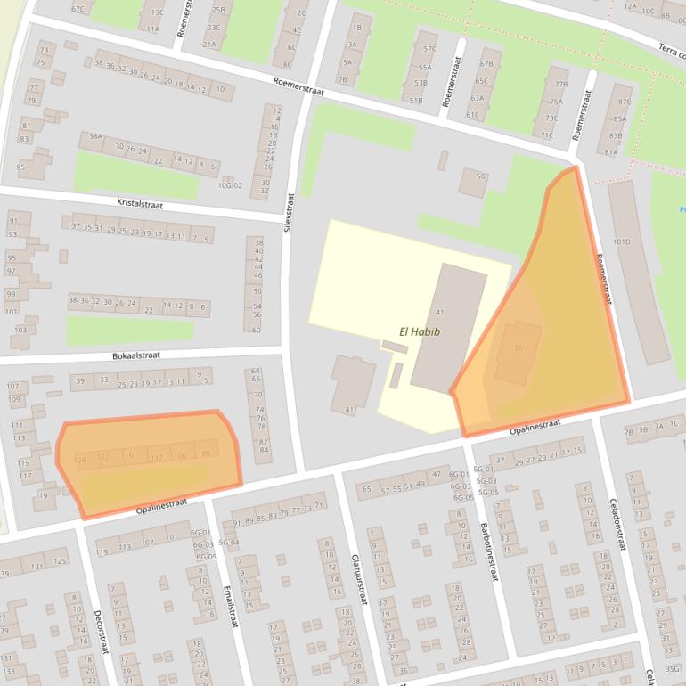 Kaart van postcodegebied 6216VZ.