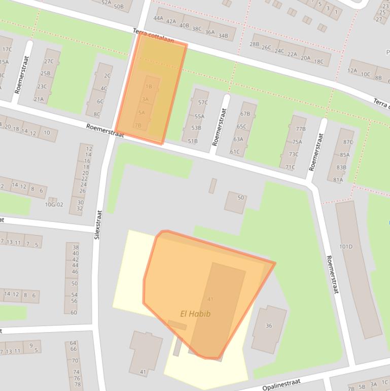 Kaart van postcodegebied 6216XB.