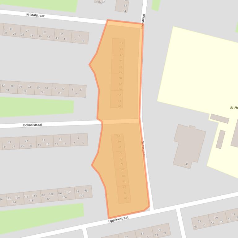 Kaart van postcodegebied 6216XD.