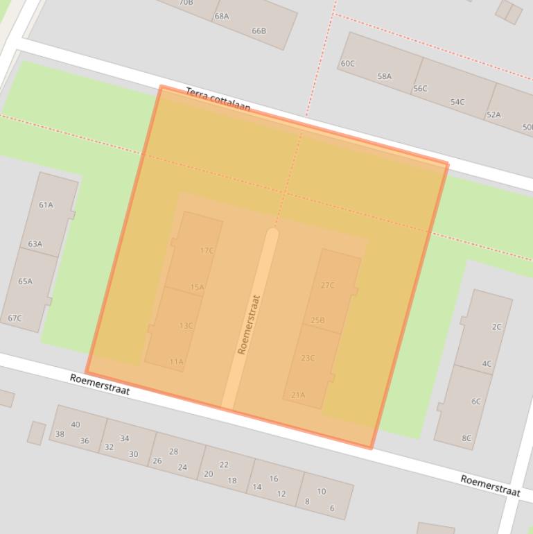 Kaart van postcodegebied 6216XK.