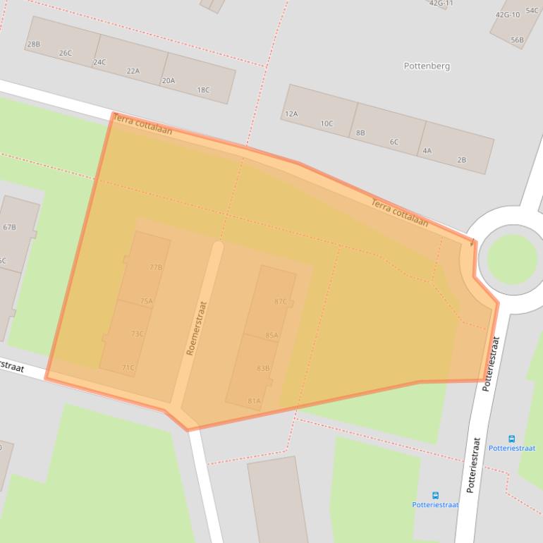 Kaart van postcodegebied 6216XM.