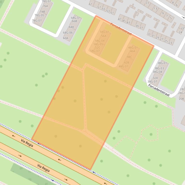 Kaart van postcodegebied 6217AE.