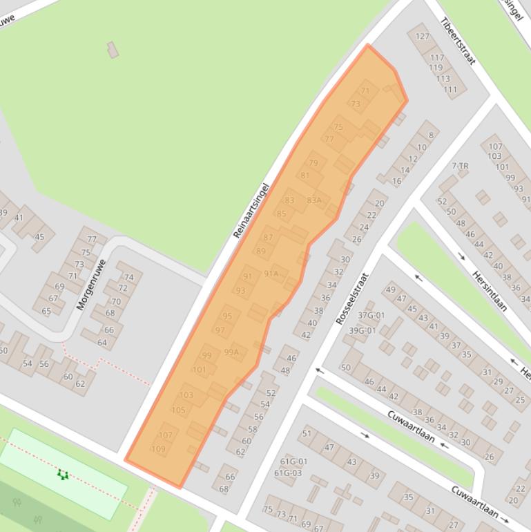 Kaart van postcodegebied 6217AJ.