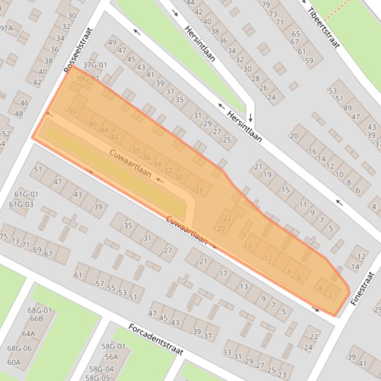 Kaart van postcodegebied 6217AN.