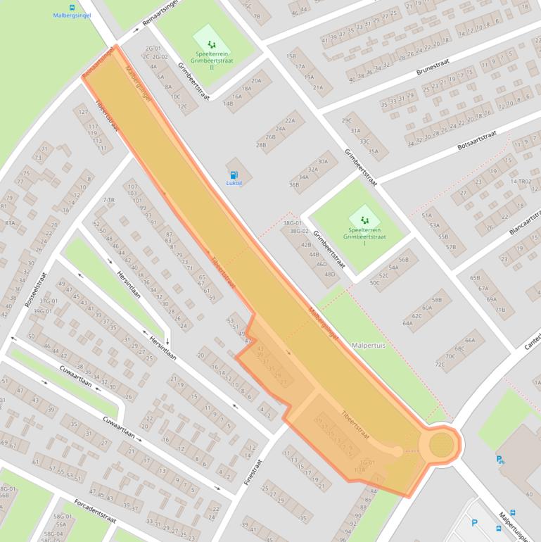 Kaart van postcodegebied 6217AT.