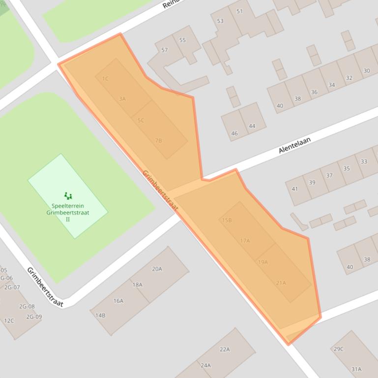 Kaart van postcodegebied 6217BA.