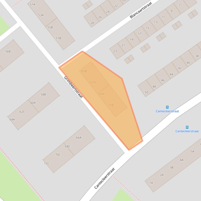 Kaart van postcodegebied 6217BC.