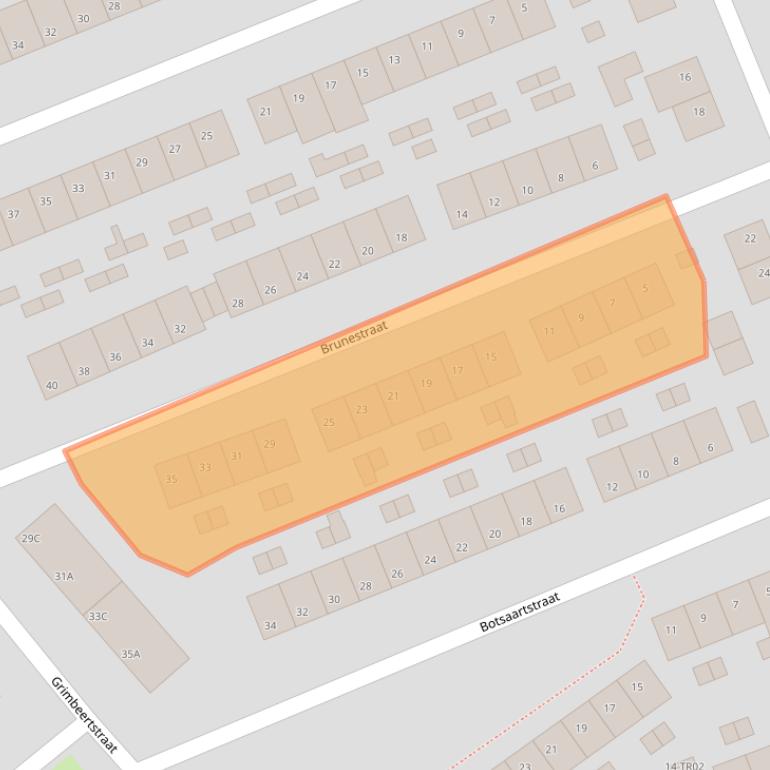 Kaart van postcodegebied 6217BM.