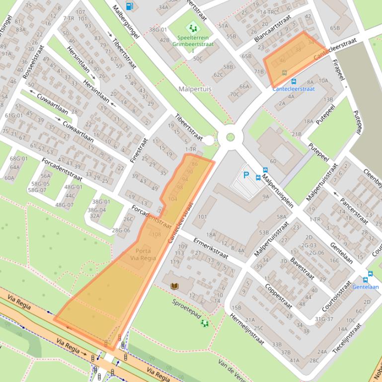 Kaart van postcodegebied 6217BX.