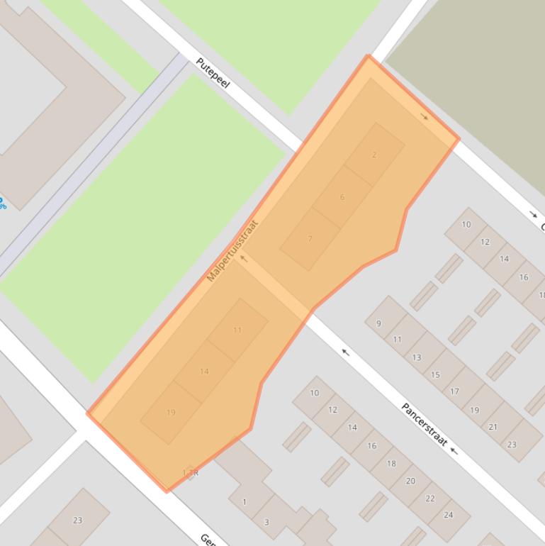 Kaart van postcodegebied 6217CB.